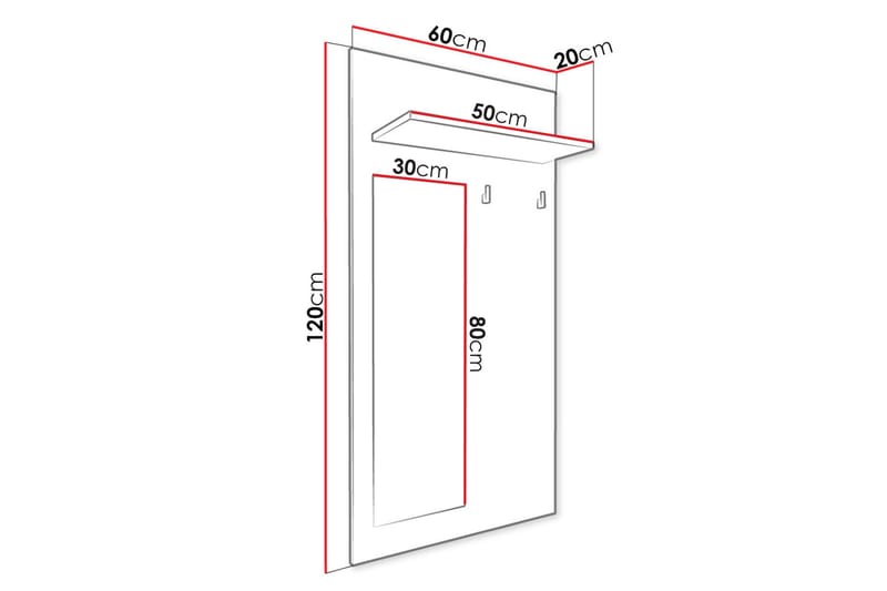 Cheshunt Klädhängare - Vit/Ek - Förvaring - Sko- & klädförvaring - Klädhängare - Klädkrok