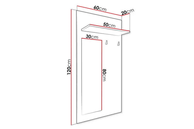 Cheshunt Klädhängare - Vit/Ek - Förvaring - Sko- & klädförvaring - Klädhängare - Klädkrok
