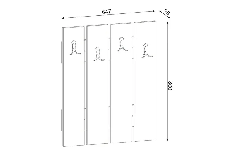 Furny Home Klädeshängare till Hall - Brun - Förvaring - Sko- & klädförvaring - Klädhängare - Klädkrok