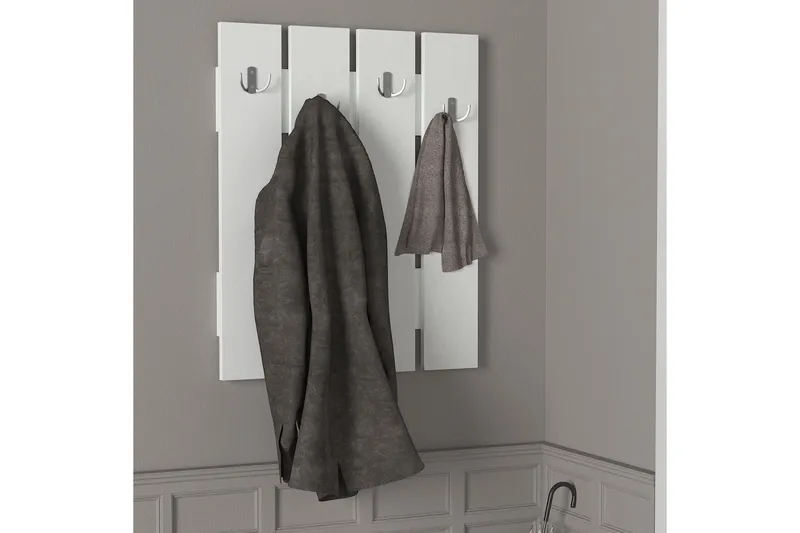 Furny Home Klädeshängare till Hall - Vit - Förvaring - Sko- & klädförvaring - Klädhängare - Klädkrok