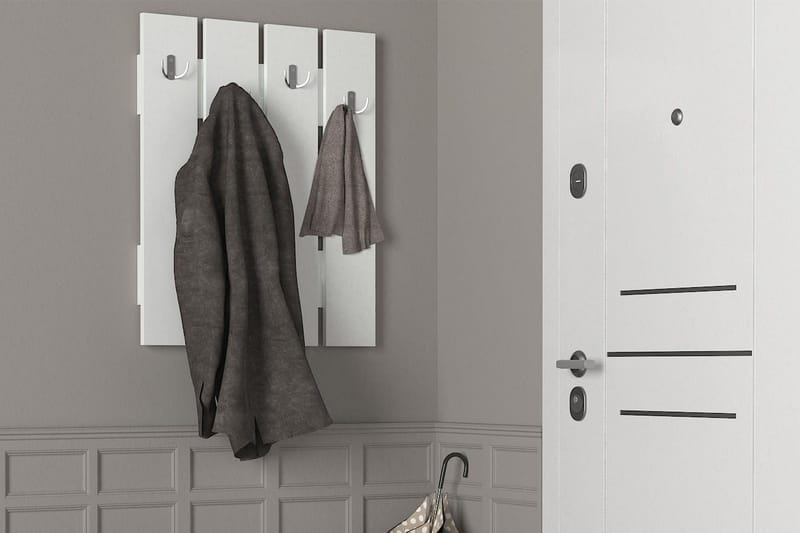 Furny Home Klädeshängare till Hall - Vit - Förvaring - Sko- & klädförvaring - Klädhängare - Klädkrok