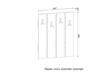 Furny Home Klädeshängare till Hall - Vit - Förvaring - Sko- & klädförvaring - Klädhängare - Klädkrok