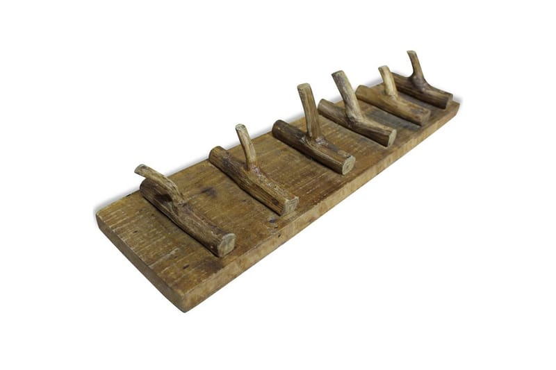 Klädhängare återvunnet massiv trä 60x15 cm - Brun - Förvaring - Sko- & klädförvaring - Klädhängare - Klädkrok