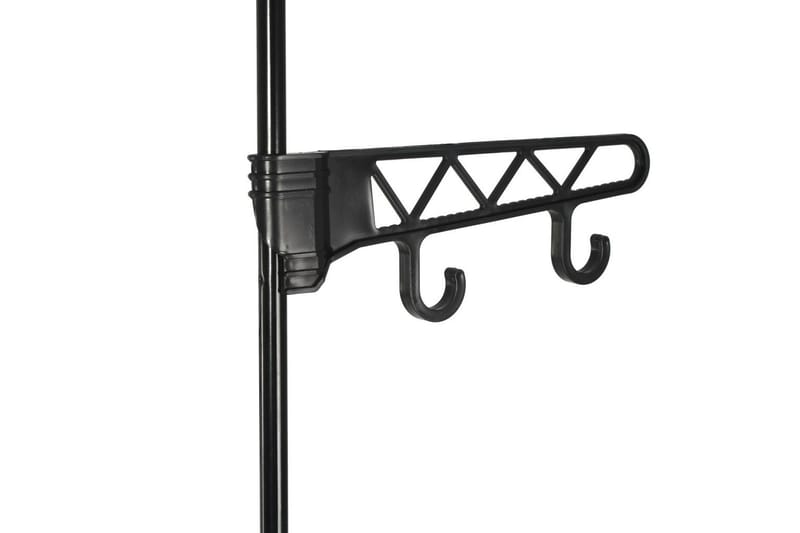 Klädhängare stål och non-woven tyg 55x28,5x175 cm svart - Svart - Förvaring - Sko- & klädförvaring - Klädhängare - Klädkrok