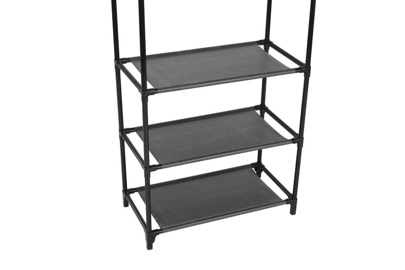 Klädhängare stål och non-woven tyg 55x28,5x175 cm svart - Svart - Förvaring - Sko- & klädförvaring - Klädhängare - Klädkrok