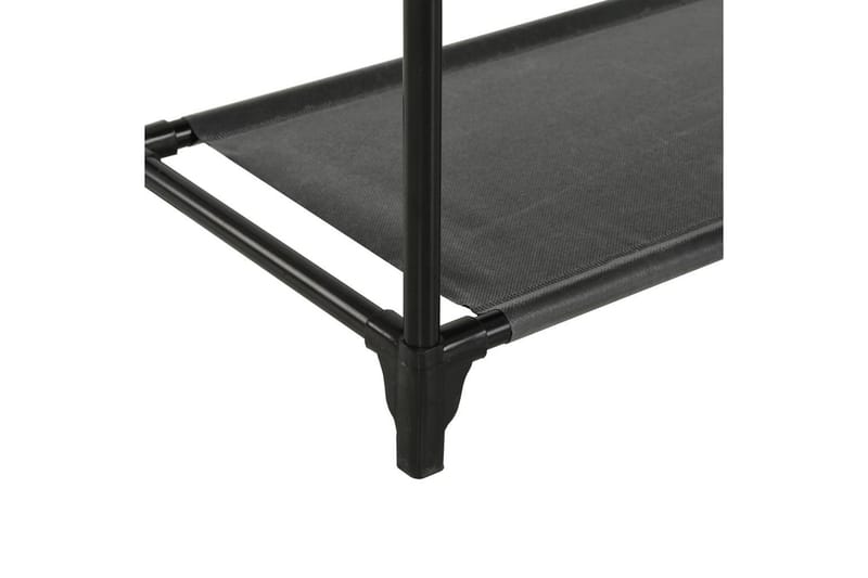 Klädhängare stål och non-woven tyg 55x28,5x175 cm svart - Svart - Förvaring - Sko- & klädförvaring - Klädhängare - Klädkrok