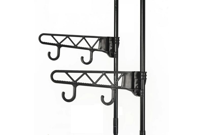 Klädhängare stål och non-woven tyg 55x28,5x175 cm svart - Svart - Förvaring - Sko- & klädförvaring - Klädhängare - Klädkrok