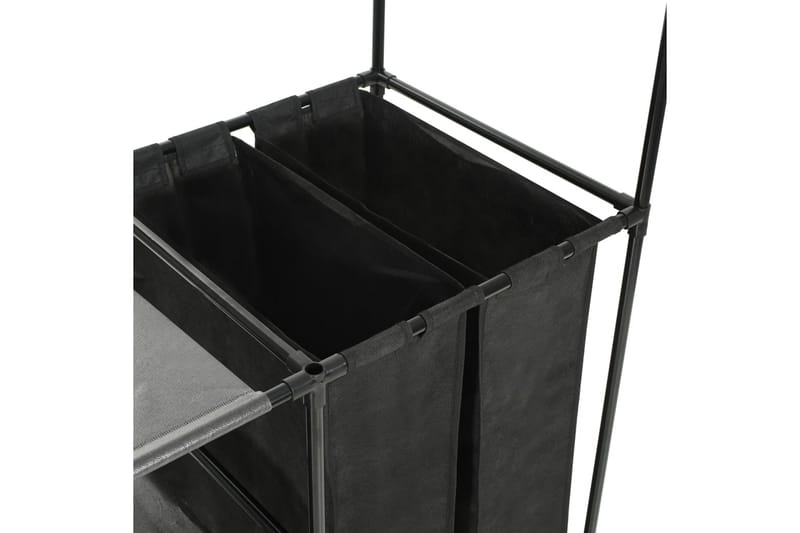 Klädhängare stål och non-woven tyg 87x44x158 cm svart - Svart - Förvaring - Sko- & klädförvaring - Klädhängare - Klädkrok