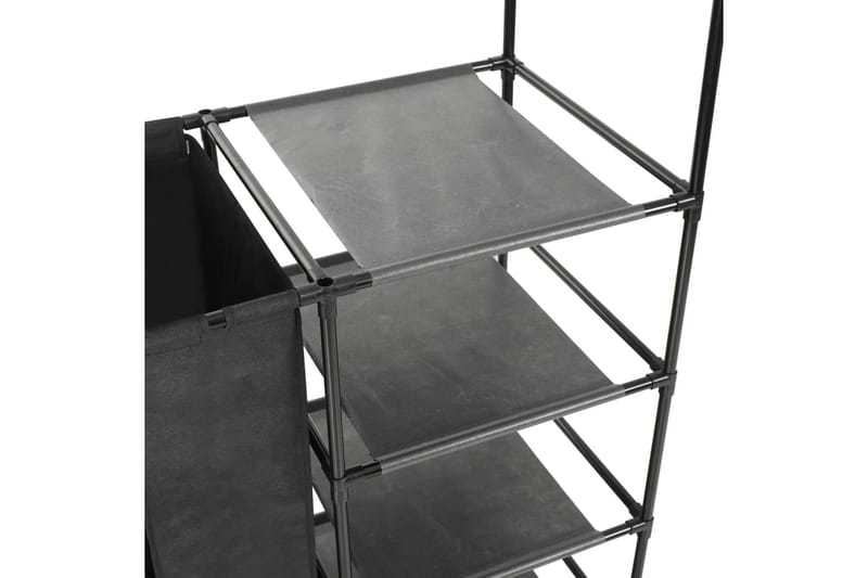 Klädhängare stål och non-woven tyg 87x44x158 cm svart - Svart - Förvaring - Sko- & klädförvaring - Klädhängare - Klädkrok