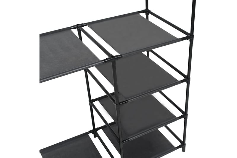 Klädhängare stål och non-woven tyg 87x44x158 cm svart - Svart - Förvaring - Sko- & klädförvaring - Klädhängare - Klädkrok