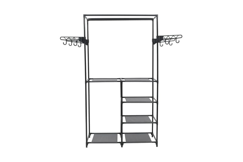 Klädhängare stål och non-woven tyg 87x44x158 cm svart - Svart - Förvaring - Sko- & klädförvaring - Klädhängare - Klädkrok