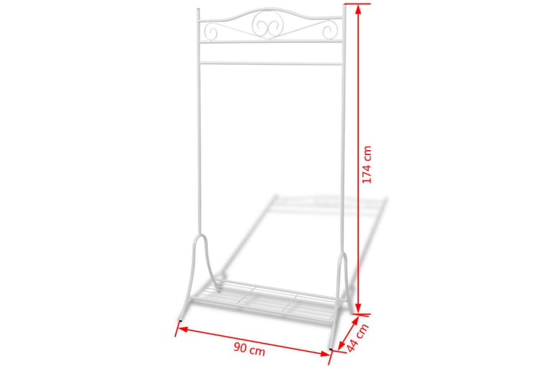 Klädställning stål vit - Vit - Klädkrok
