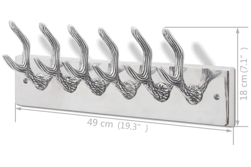 Kroklist 2 st silver aluminium - Silver - Förvaring - Sko- & klädförvaring - Klädhängare - Klädkrok