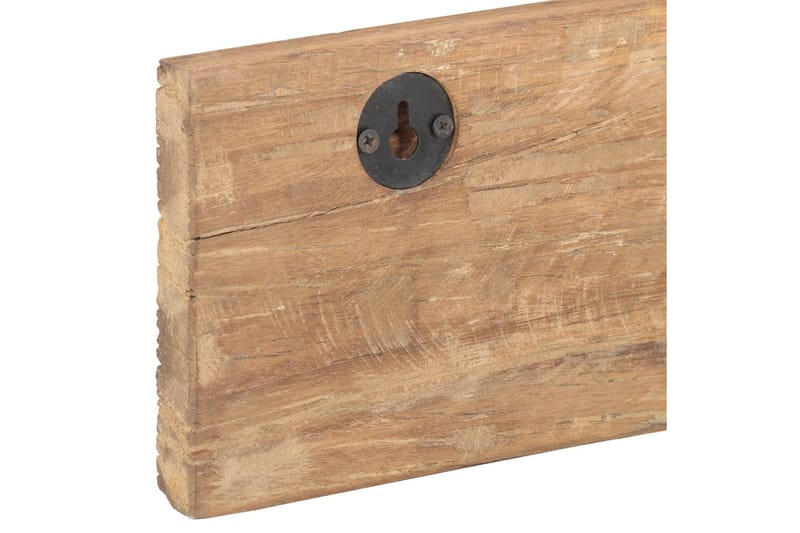Kroklist med 5 krokar 100x2,5x15 cm massivt återvunnet trä - Brun - Förvaring - Sko- & klädförvaring - Klädhängare - Klädkrok