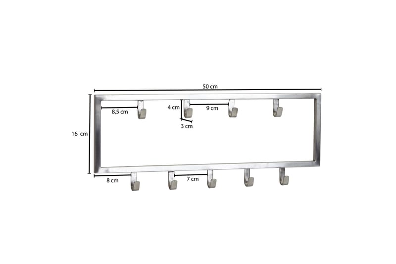 MAZI Klädkrok 50 cm Silver - Förvaring - Sko- & klädförvaring - Klädhängare - Klädkrok