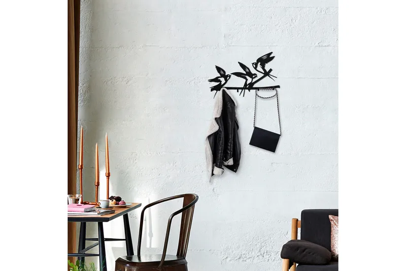 Salcuta Klädkrokar 52x32 cm - Svart - Förvaring - Sko- & klädförvaring - Klädhängare - Klädkrok