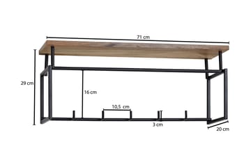Seddik Klädkrok 71 cm - Brun - Förvaring - Sko- & klädförvaring - Klädhängare - Klädkrok