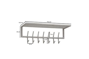 Seddik Klädkrok 75 cm - Silver - Förvaring - Sko- & klädförvaring - Klädhängare - Klädkrok