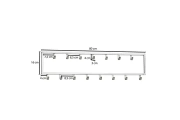 Seddik Klädkrok 80 cm - Silver - Förvaring - Sko- & klädförvaring - Klädhängare - Klädkrok