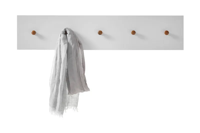 Siraaj Foajépanel 97 cm - Vit/Ek - Förvaring - Sko- & klädförvaring - Klädhängare - Klädkrok
