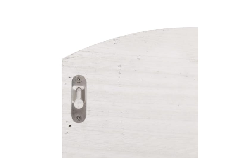 Väggkrokar med förvaring vit 50x10x34 cm trä - Vit - Förvaring - Sko- & klädförvaring - Klädhängare - Klädkrok