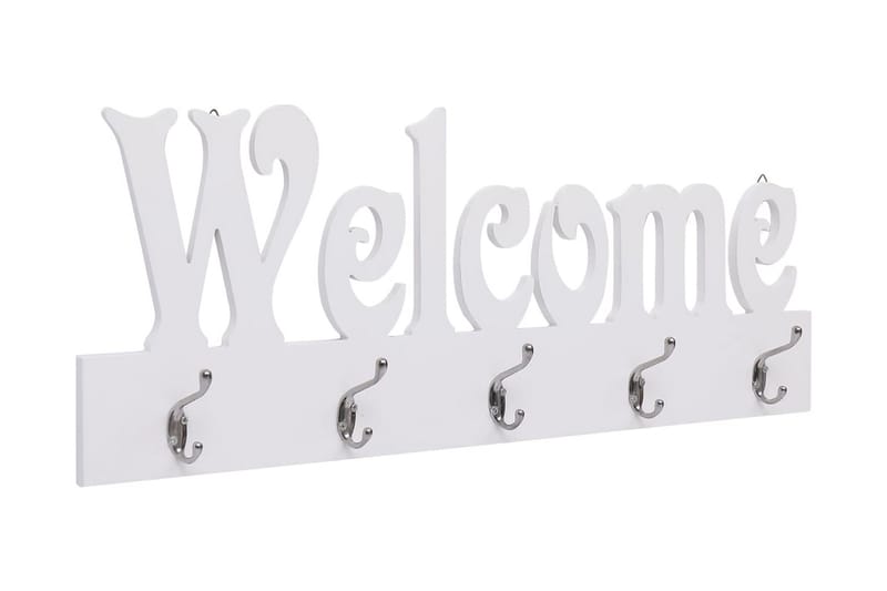 Väggkrokar WELCOME vit 74x29,5 cm - Vit - Förvaring - Sko- & klädförvaring - Klädhängare - Klädkrok