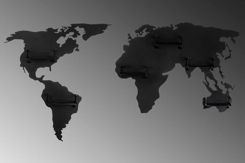 WORLD MAP Klädkrok Svart - Klädkrok