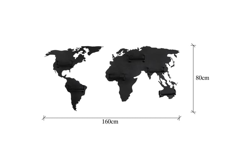 WORLD MAP Klädkrok Svart - Förvaring - Sko- & klädförvaring - Klädhängare - Klädkrok