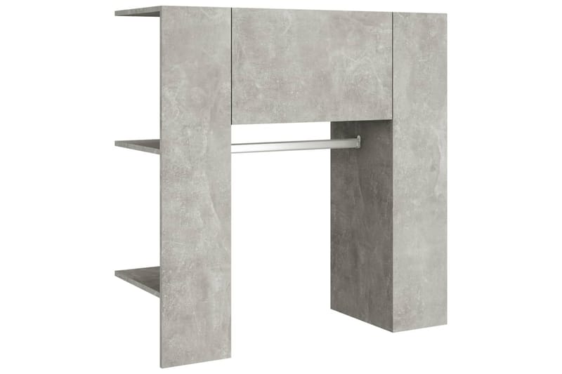 beBasic Hallskåp betonggrå 97,5x37x99 cm konstruerat trä - Förvaring - Sko- & klädförvaring - Klädhängare - Klädställning