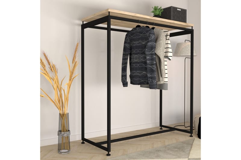 OBURUS Garderob 150x170 cm Svart - Förvaring - Sko- & klädförvaring - Klädhängare - Klädställning