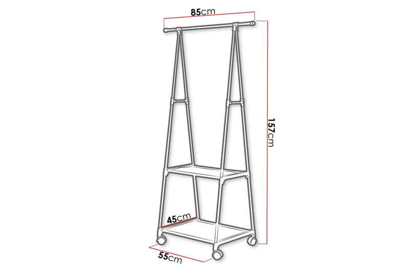 Olazen Klädställning 85 cm - Svart - Förvaring - Sko- & klädförvaring - Klädhängare - Klädställning
