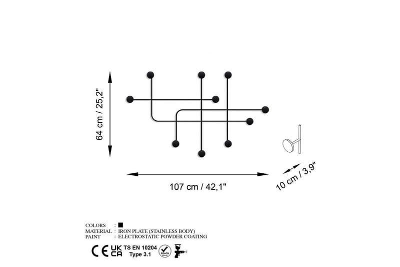 Metall Väggkrok Australia Svart - Svart - Förvaring - Sko- & klädförvaring - Klädhängare - Klädkrok