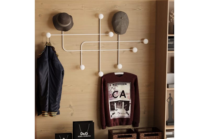 Metall Väggkrok Australia Vit - Vit - Förvaring - Sko- & klädförvaring - Klädhängare - Klädkrok