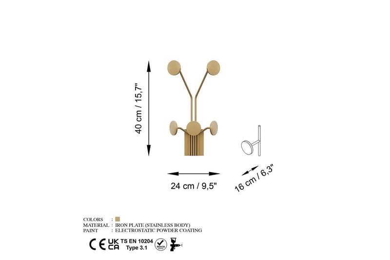 Metall Väggkrok Clarra Rany - Rany - Förvaring - Sko- & klädförvaring - Klädhängare - Klädkrok