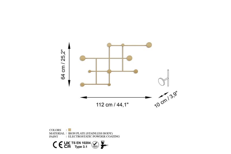 Metall Väggkrok Colna Rany - Rany - Förvaring - Sko- & klädförvaring - Klädhängare - Klädkrok