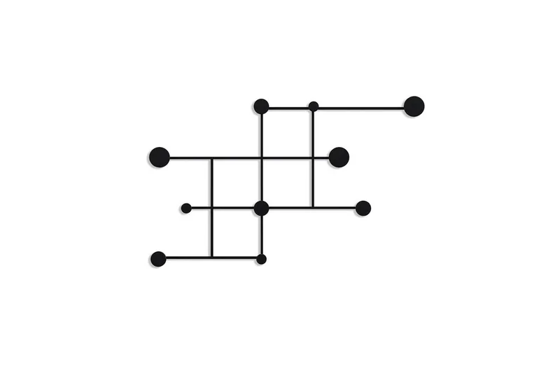 Metall Väggkrok Colna Svart, Svart