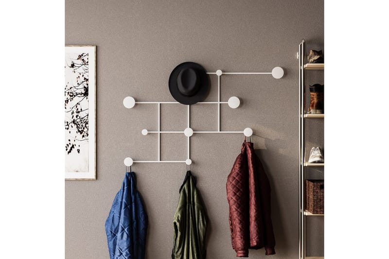Metall Väggkrok Colna Vit - Vit - Förvaring - Sko- & klädförvaring - Klädhängare - Klädkrok