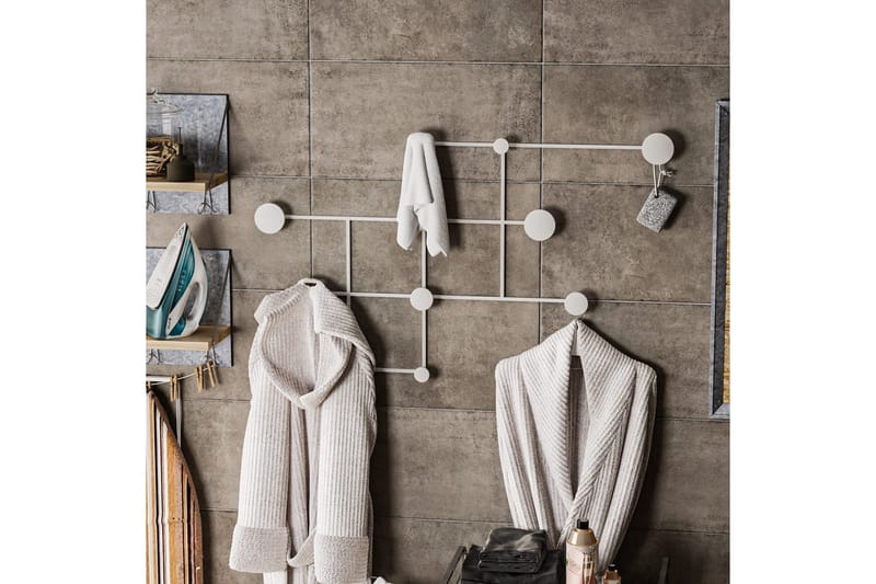 Metall Väggkrok Colna Vit - Vit - Förvaring - Sko- & klädförvaring - Klädhängare - Klädkrok