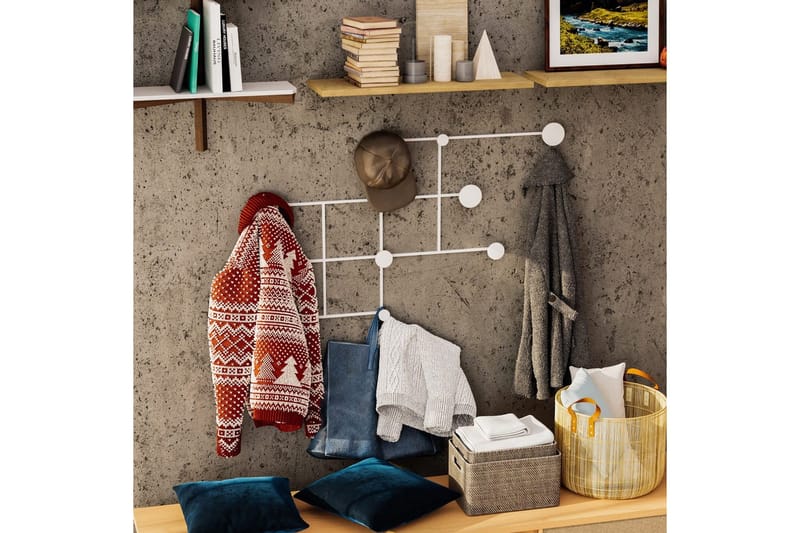 Metall Väggkrok Colna Vit - Vit - Förvaring - Sko- & klädförvaring - Klädhängare - Klädkrok