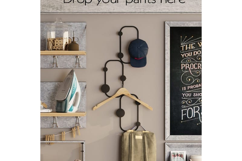 Metall Väggkrok Dravos Svart - Svart - Förvaring - Sko- & klädförvaring - Klädhängare - Klädkrok