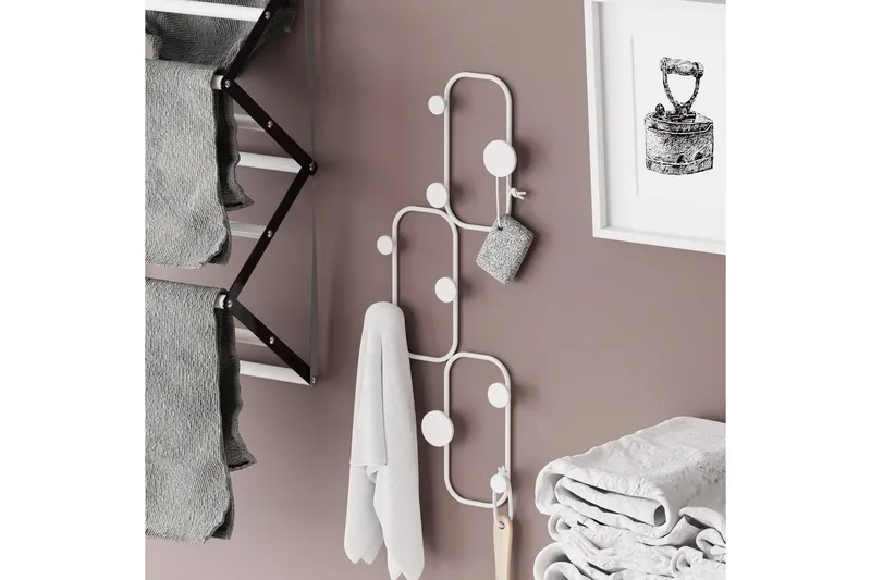 Metall Väggkrok Dravos Vit - Vit - Förvaring - Sko- & klädförvaring - Klädhängare - Klädkrok