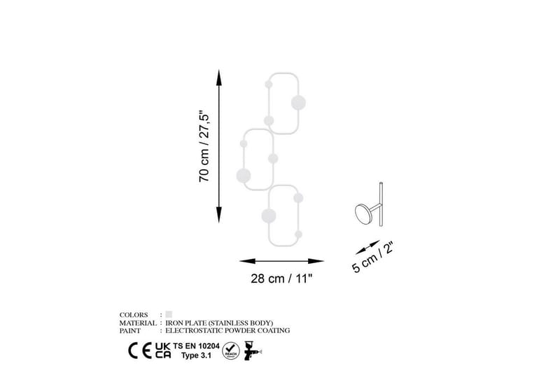 Metall Väggkrok Dravos Vit - Vit - Förvaring - Sko- & klädförvaring - Klädhängare - Klädkrok