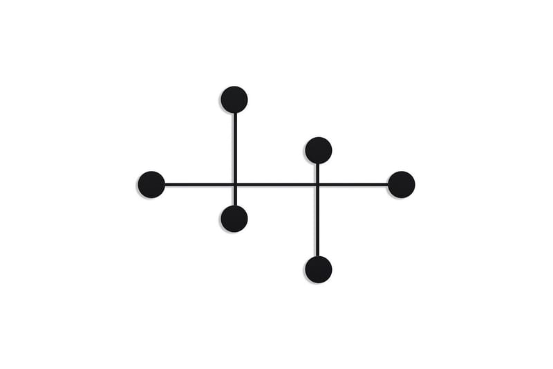 Metall Väggkrok Inermis Svart, Svart