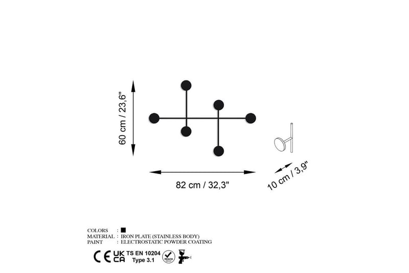 Metall Väggkrok Inermis Svart - Svart - Förvaring - Sko- & klädförvaring - Klädhängare - Klädkrok