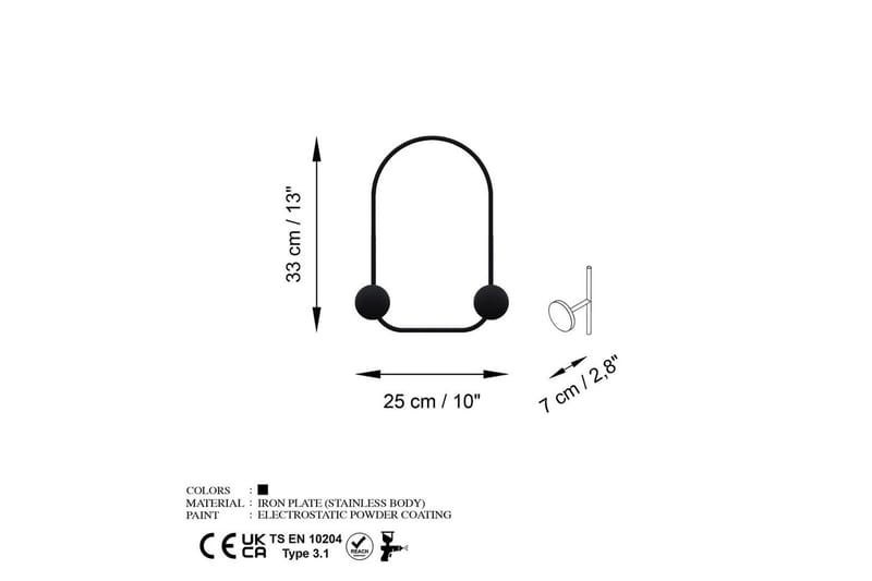 Metall Väggkrok Kelanburg Svart - Svart - Förvaring - Sko- & klädförvaring - Klädhängare - Klädkrok
