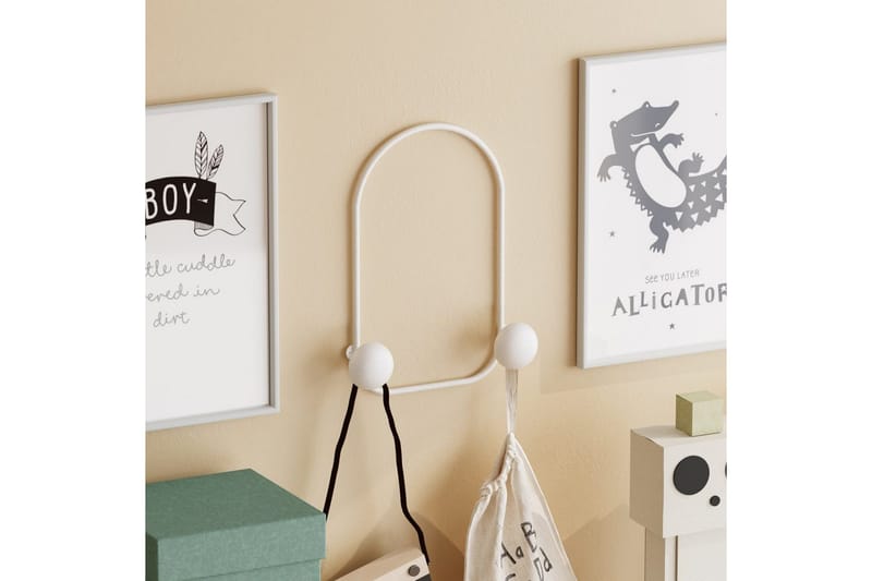 Metall Väggkrok Kelanburg Vit - Vit - Förvaring - Sko- & klädförvaring - Klädhängare - Klädkrok