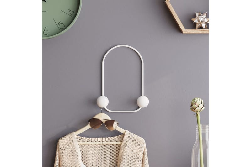 Metall Väggkrok Kelanburg Vit - Vit - Förvaring - Sko- & klädförvaring - Klädhängare - Klädkrok