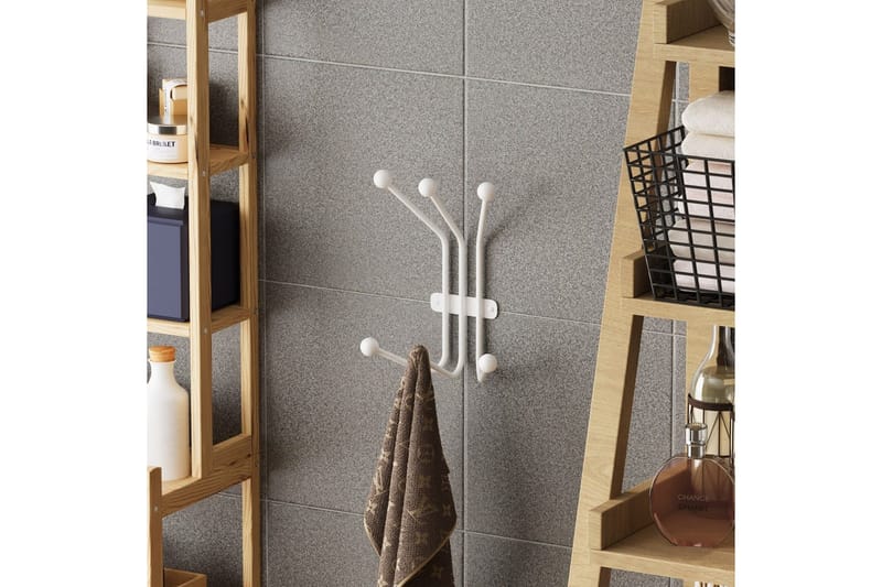 Metall Väggkrok Narwaniran Vit - Vit - Förvaring - Sko- & klädförvaring - Klädhängare - Klädkrok