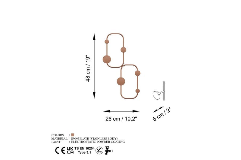 Metall Väggkrok Tivra Koppar - Koppar - Förvaring - Sko- & klädförvaring - Klädhängare - Klädkrok
