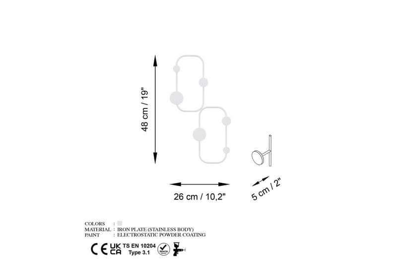 Metall Väggkrok Tivra Vit - Vit - Förvaring - Sko- & klädförvaring - Klädhängare - Kl ädkrok